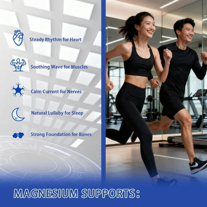 Magnesium Complex 7-Element Supplement 1000Mg Containing Glycine, Citrate, Malate -60 Capsules